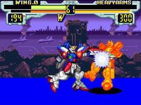 une photo d'Ã©cran de Mobile Suit Gundam Wing - Endless Duel sur Nintendo Super Nes